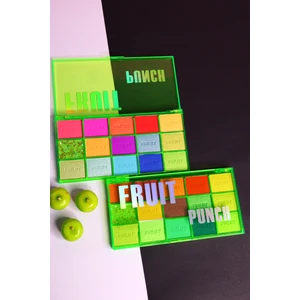 Mujgan 15'li Fruit Punch Renkli Yeşil Ambalajlı Sedefli ve Mat Far Paleti Mujgan