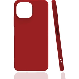Case 4U Xiaomi Mi 11 Lite Kılıf Mat Renkli Yumuşak Kalın Sağlam Silikon Kılıf Biye Kırmızı