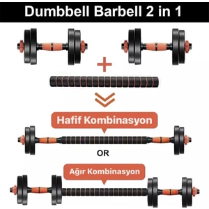 Halter ve Dambıl Seti Fonksiyonel Ağırlık ve Vücut Geliştirme Aleti