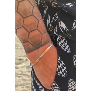 The Collection Unisex Kararmaz Gümüş ve Altın Renk Çelik Bileklik – Şık, Dayanıklı ve Zamansız Tasarım