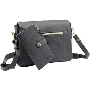 Just Polo Kadın 3 Bölmeli Ayarlanabilir Uzun Askılı Postacı Çanta ve Cüzdan Kombini PBU4013-1001