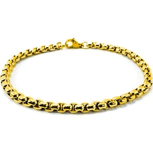 The Collection Çelik Gold Erkek Zincir Bileklik