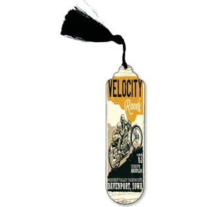 Özel Velocity Tasarımlı Metal Kitap Defter Ayracı 15 x 5 cm