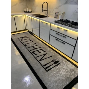 Baiter Model Lateks Deri Taban Saçaklı Mutfak Halısı