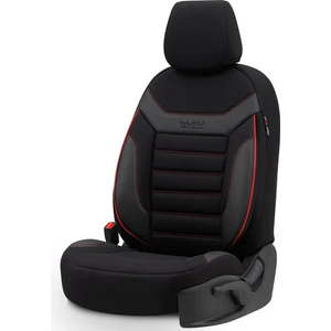 Individual Design Airbag Dikişli Ekstra Destekli Özel Tasarım Oto Koltuk Kılıfı Siyah - Kırmızı