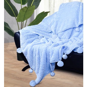 Ponponlu 200*220 cm Pelüş Tv Battaniyesi