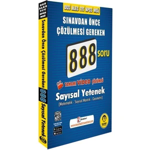 Tasarı Dgs Ales Video Çözümlü 888 Sayısal Soru Bankası