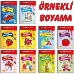 Örnekli Boyama Dizisi 10 Kitap Set