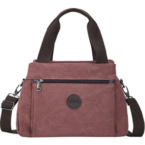 Vintage Orta Kanvas Omuz Çantası (Yurt Dışından)