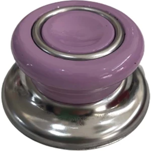 Doğuş Mutfak Lila Tüm Tencere Tava Kapaklarına Uygun Bagalit Tepe Cam Tencere Kapağı Kulpu