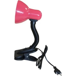 Kıskaçlı/mandallı Spiralli Retro Öğrenci Çalışma Masa Lambası (Pembe)