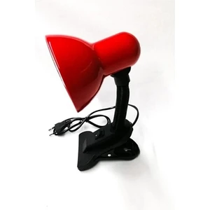 Kıskaçlı/mandallı Spiralli Retro Öğrenci Çalışma Masa Lambası (Kırmızı)