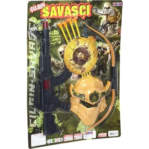 Çılgın Savaşçı Ok Yay Maske Seti Oyuncak Hedefli