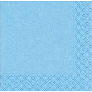 Sade Mavi Renk Peçete 20 Adet