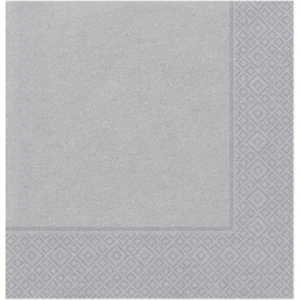 Sade Gümüş Renk Peçete 20 Adet