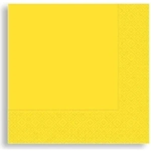 Sade Sarı Renk Peçete 20 Adet