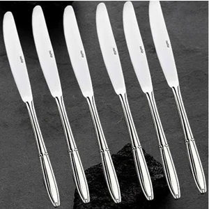 Buket Yemek Bıçak - 6 Lı Yemek Bıçağı 18/10 Paslanmaz Çelik