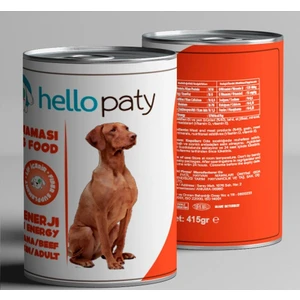 Hello Paty Dana Etli Yüksek Enerjili Yaş Konserve Köpek Maması 24 Adet- 415 gr