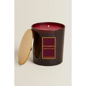 Lyn Home & Decor Bordo Gold Kapaklı Büyük Boy Mum