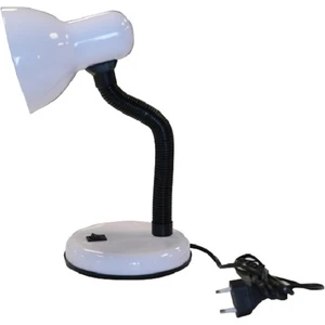 Spiralli Retro Öğrenci Çalışma Masa Lambası (Beyaz)