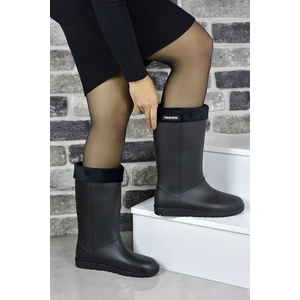 Termal Kürklü Kışlık Kadın Yağmur Çizme Bot
