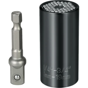 7MM-19MM Çok Fonksiyonlu Evrensel Soket Metrik Anahtarı - Siyah (Yurt Dışından)