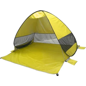 Otomatik Pop Up Plaj Çadır Güneş Barınak Anti Uv Kamp Kanopi Sunshade Sarı