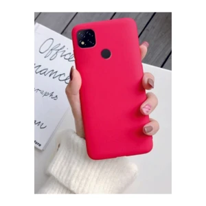 Xiaomi Redmi 9c Kırmızı Silikon Rubber Kılıf Arka Kapak Kırmızı-Std