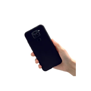 Xiaomi Redmi Note 9 Siyah Silikon Rubber Kılıf Arka Kapak Siyah-Std