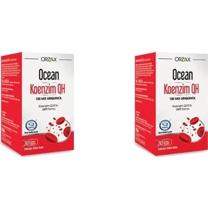 Ocean Koenzim Qh 100 Mg 30 Kapsül 2'li Paket