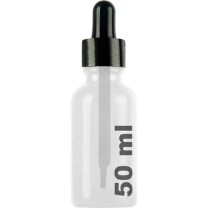 50 cc Şeffaf Damlalık Metal Siyah Sızdırmaz Kapaklı 50 ml Dropper Cam Serum Şişesi 1 Adet