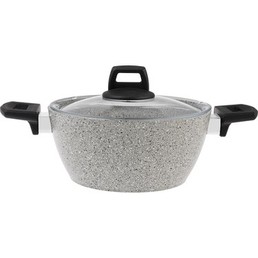 Emsan Rich Light Gray 9 Pieces Granite Cookware Set