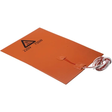 Flameer 750 W 220 V 200 * 300MM Silikon Isıtıcı Ped Isıtma Mat Sıcak Yatak 3D Yazıcı Için Tarif
