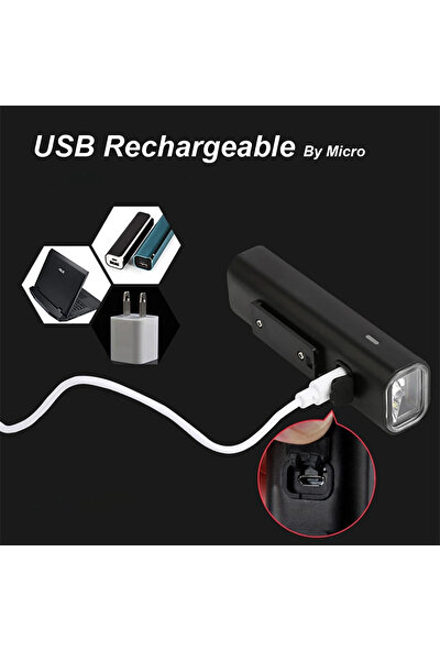 Newboler USB Şarj Edilebilir LED Bisiklet Işık Ön Arka Lamba Kiti (Yurt Dışından)