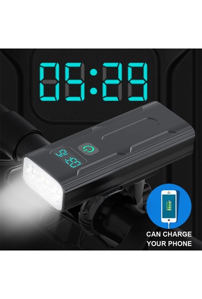 Newboler LED Dijital Ekran T6 Bisiklet Ön Işık (Yurt Dışından)