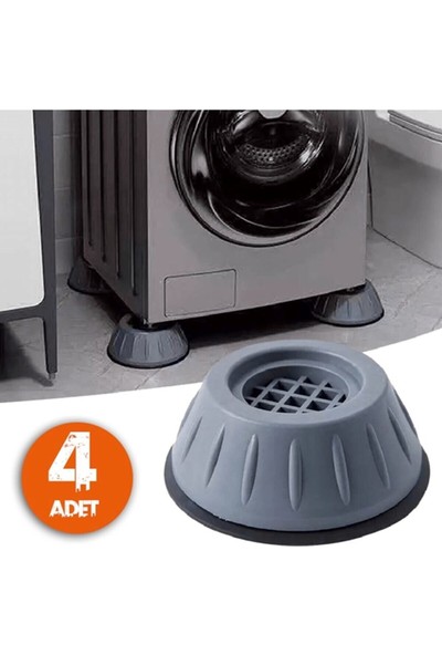 TİNEKE Çamaşır bulaşık Makinesi Titreşim Önleyici Kaydırmaz ayağı mobilya ayağı Vantuzlu Stoper Set 4 Adet