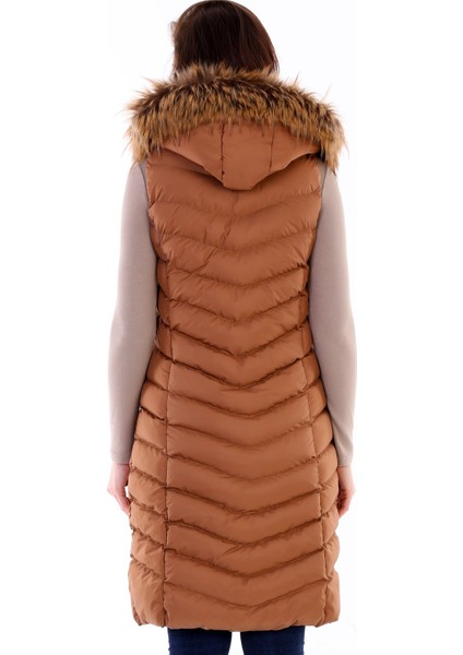 Z6684 Dewberry Bayan Yelek-Camel
