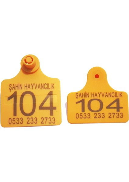 450 Adet Büyükbaş Kulak Küpesi Standart Boy