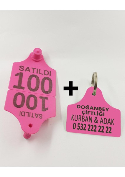 Büyükbaş Kurban Küpesi ve Anahtarlık Yeşil 1-400 Arası