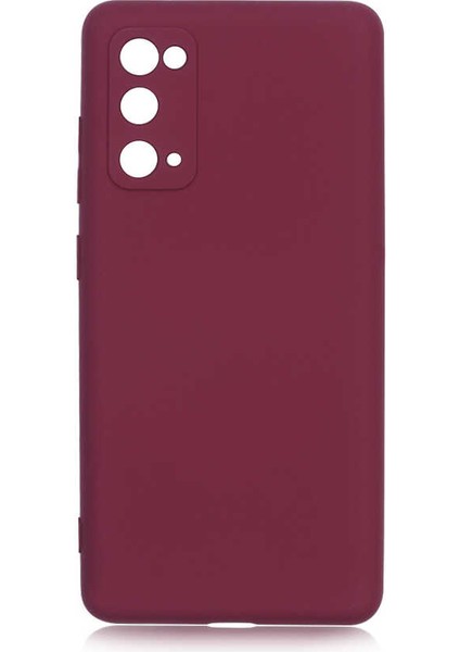 Samsung Galaxy S20 FE Kılıf Kamera Korumalı Lansman Içi Kadife Soft Yumuşak Dokulu Liquid Silikon Koyu Mor
