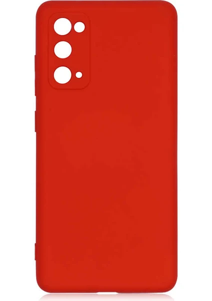 Case 4U Samsung Galaxy S20 FE Kılıf Kamera Korumalı Lansman Içi Kadife Soft Yumuşak Dokulu Liquid Silikon Koyu Pembe