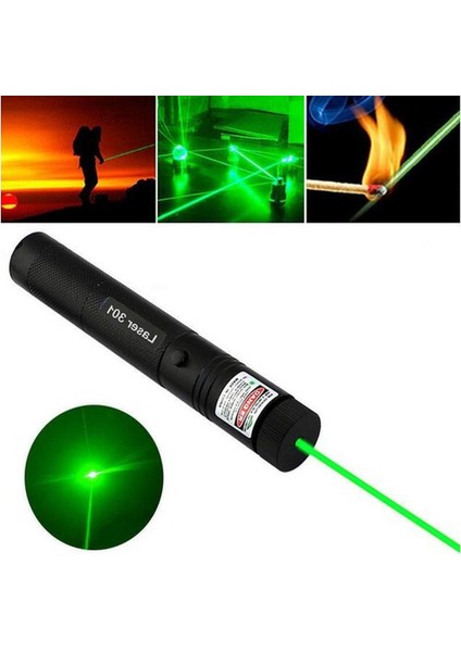 Uygungetir Green Laser Pointer Şarjlı Güçlü Yeşil Lazer Metal Kasa