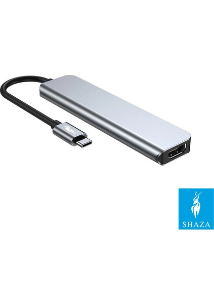 6in1 USB Type-C Hub Port Adaptör HDMI Sd Kart USB Pd Girişli