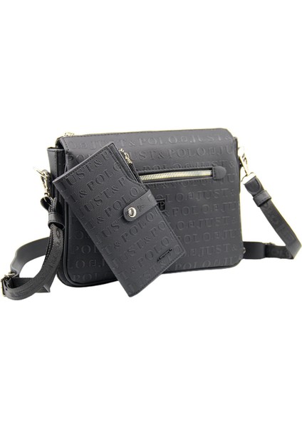 Kadın 3 Bölmeli Ayarlanabilir Uzun Askılı Postacı Çanta ve Cüzdan Kombini PBU4013-1001