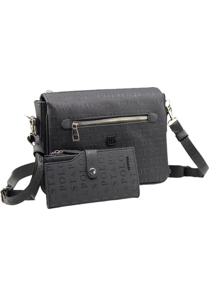 Kadın 3 Bölmeli Ayarlanabilir Uzun Askılı Postacı Çanta ve Cüzdan Kombini PBU4013-1001 fiyatları