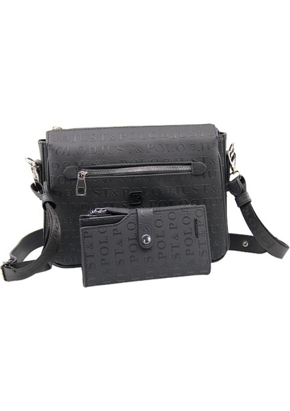 Kadın 3 Bölmeli Ayarlanabilir Uzun Askılı Postacı Çanta ve Cüzdan Kombini PBU4013-1001 fırsatları