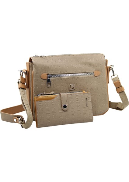 Kadın 3 Bölmeli Ayarlanabilir Uzun Askılı Postacı Çanta ve Cüzdan Kombini PBU4013-1001 fiyatları