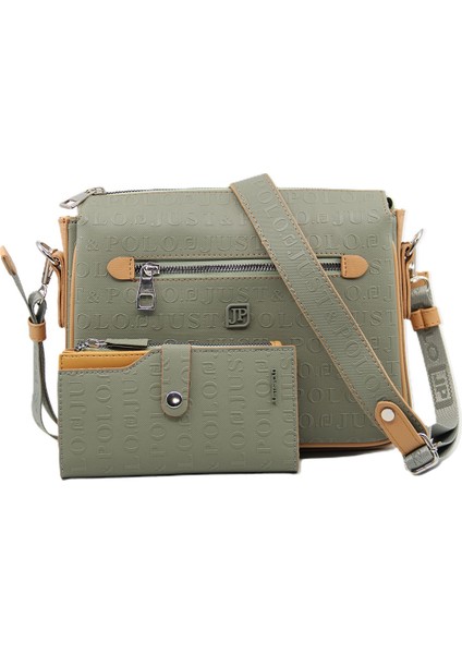 Kadın 3 Bölmeli Ayarlanabilir Uzun Askılı Postacı Çanta ve Cüzdan Kombini PBU4013-1001 modelleri