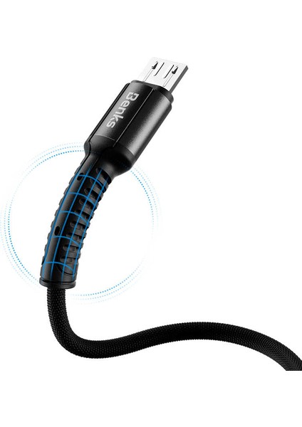 D39 Micro USB Kablo 2A Hızlı Şarj Kablosu 120 cm Data Kablo Halat Tasarım