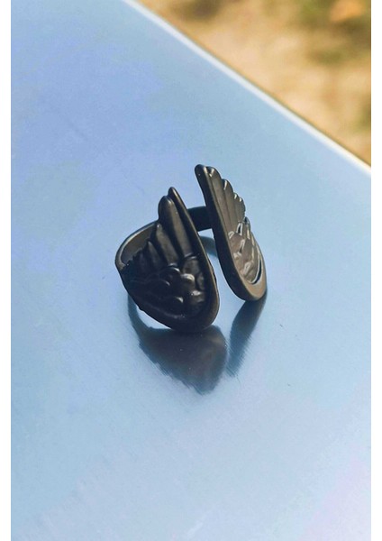 Kadın Antik Melek Kanat Ayarlanabilir Yüzük fırsatları